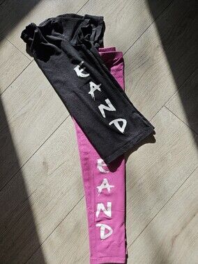 Tag Girls Dance Clothes Lot Size 8 Leggings T-Shirt Set Pink Black🩷